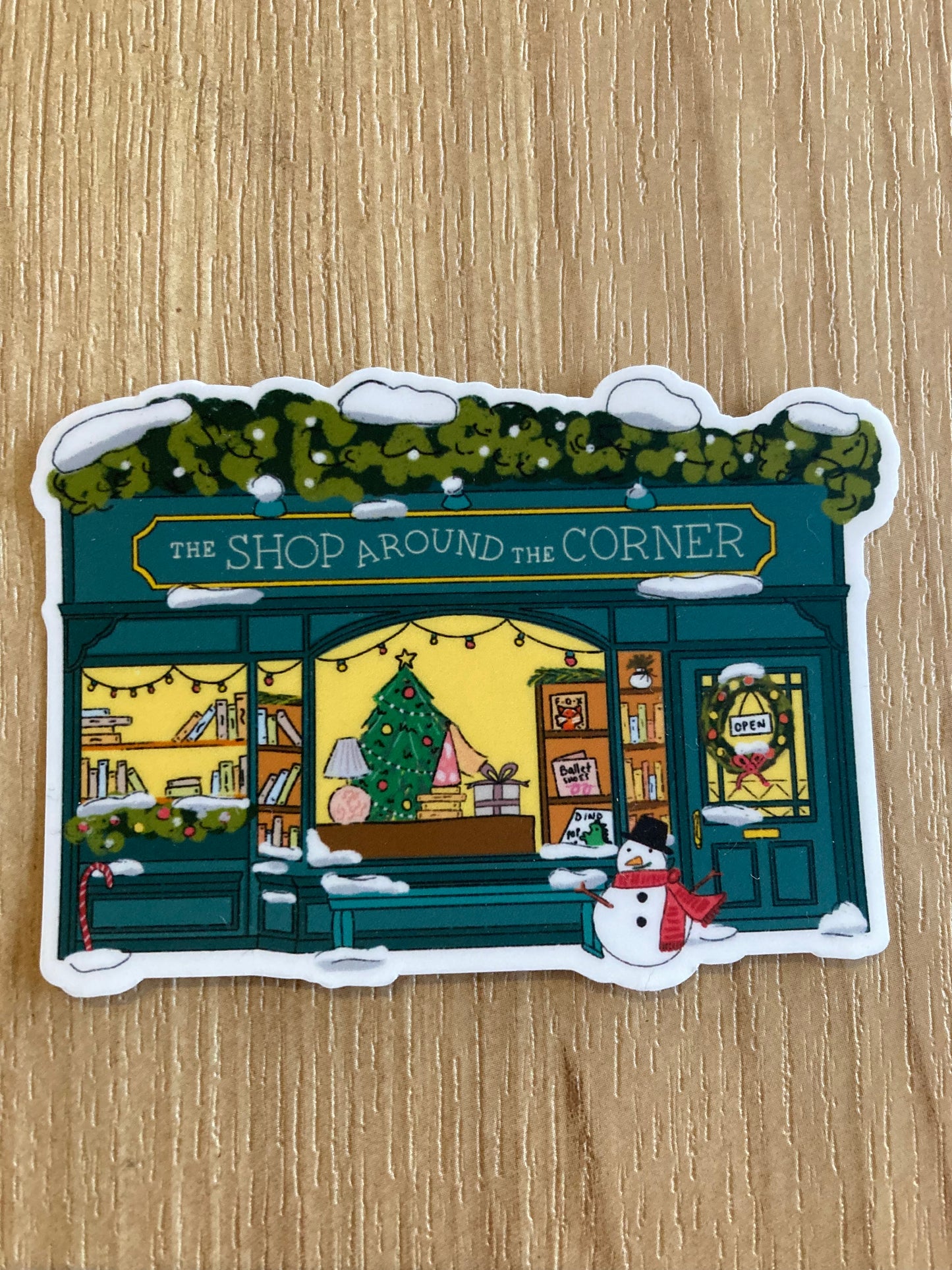 The Shop Around the Corner at Christmas Sticker