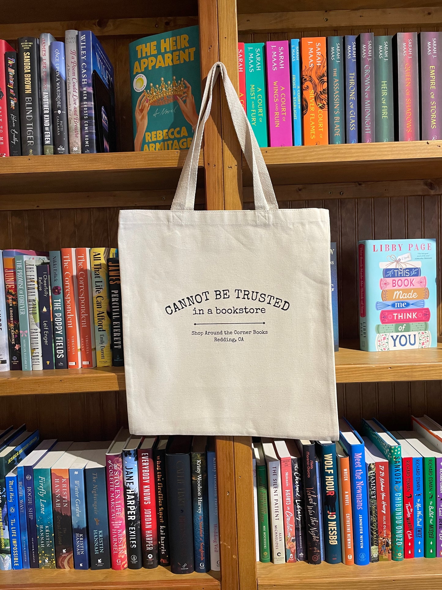 Cannot Be Trusted in a Bookstore Canvas Tote