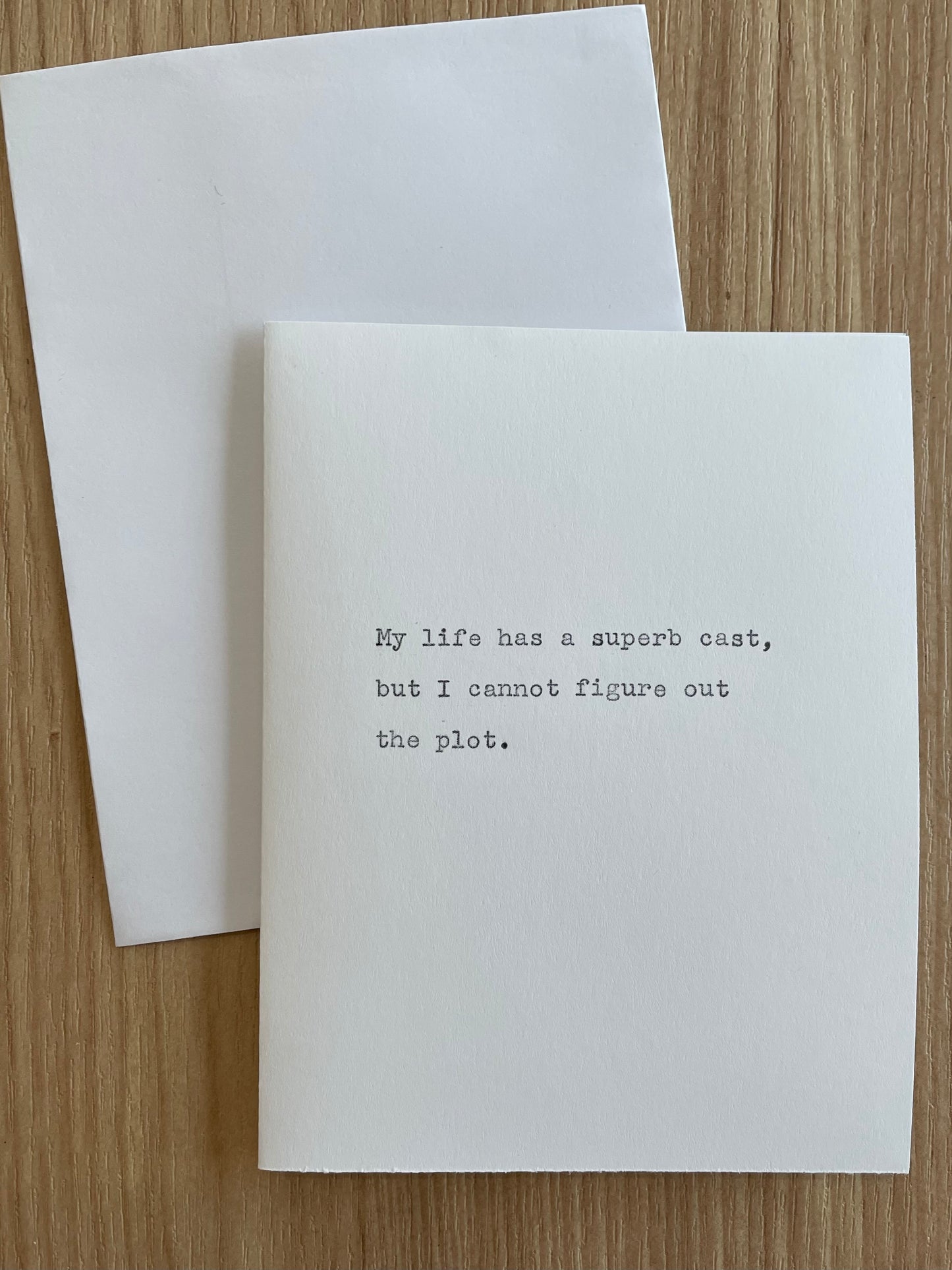 Typewriter Note Card (Various Quotes)