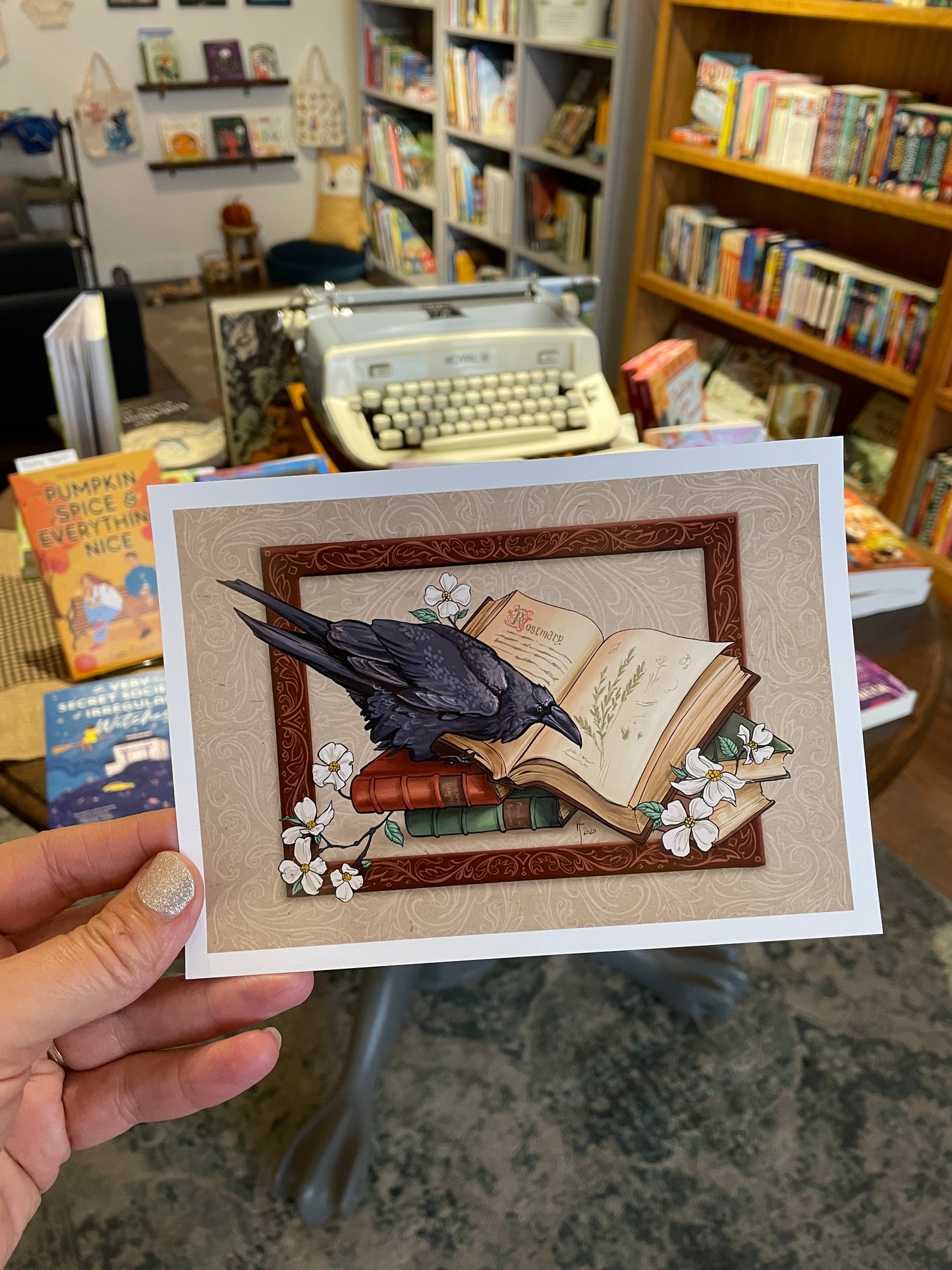 Raven Reading Art Print