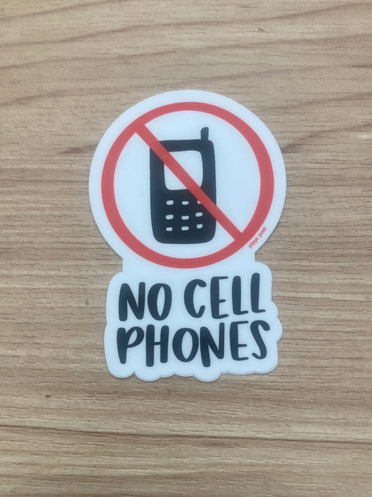 No Cell Phones Sticker