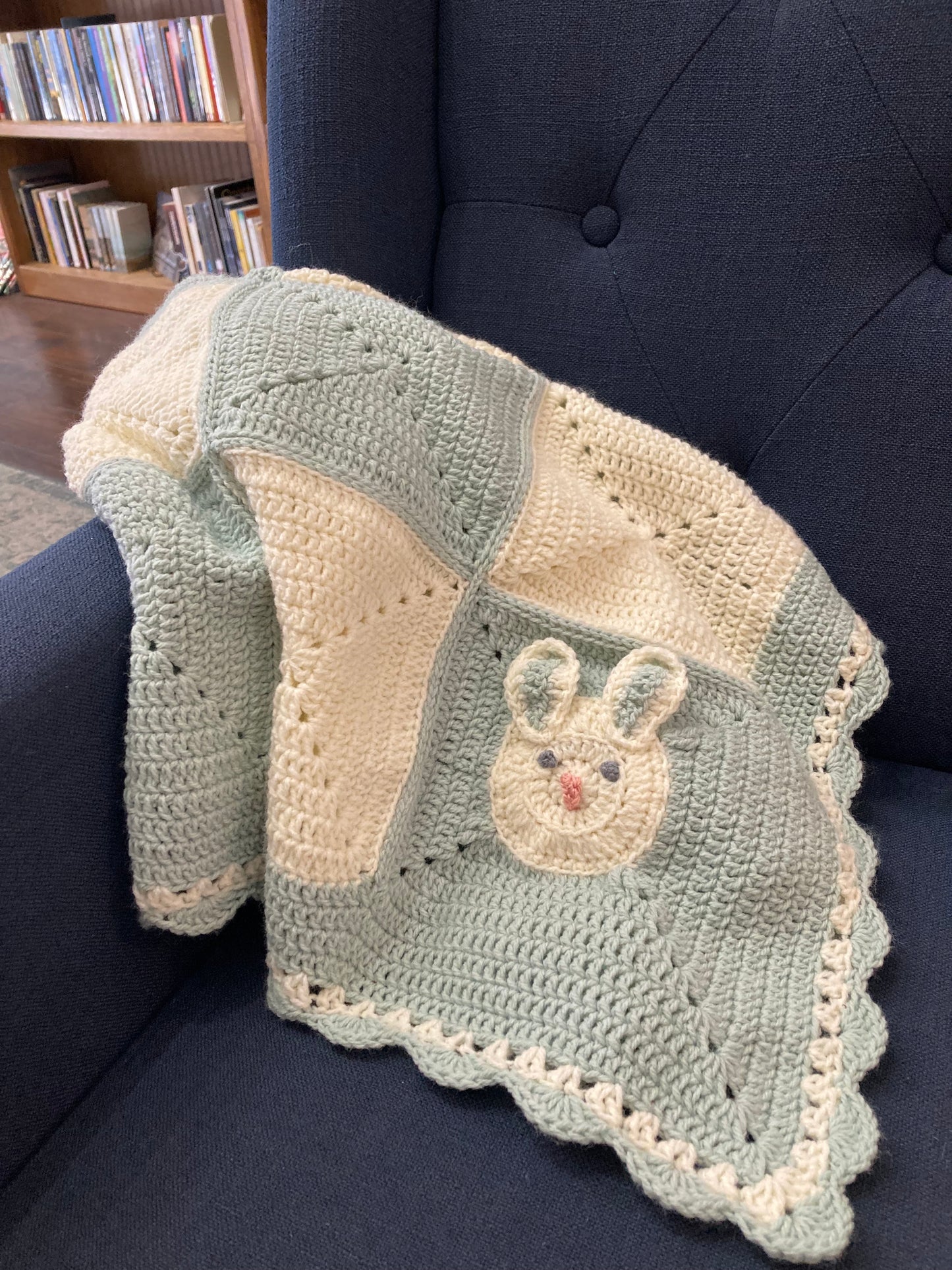Hand Crocheted Baby Bunny Blanket