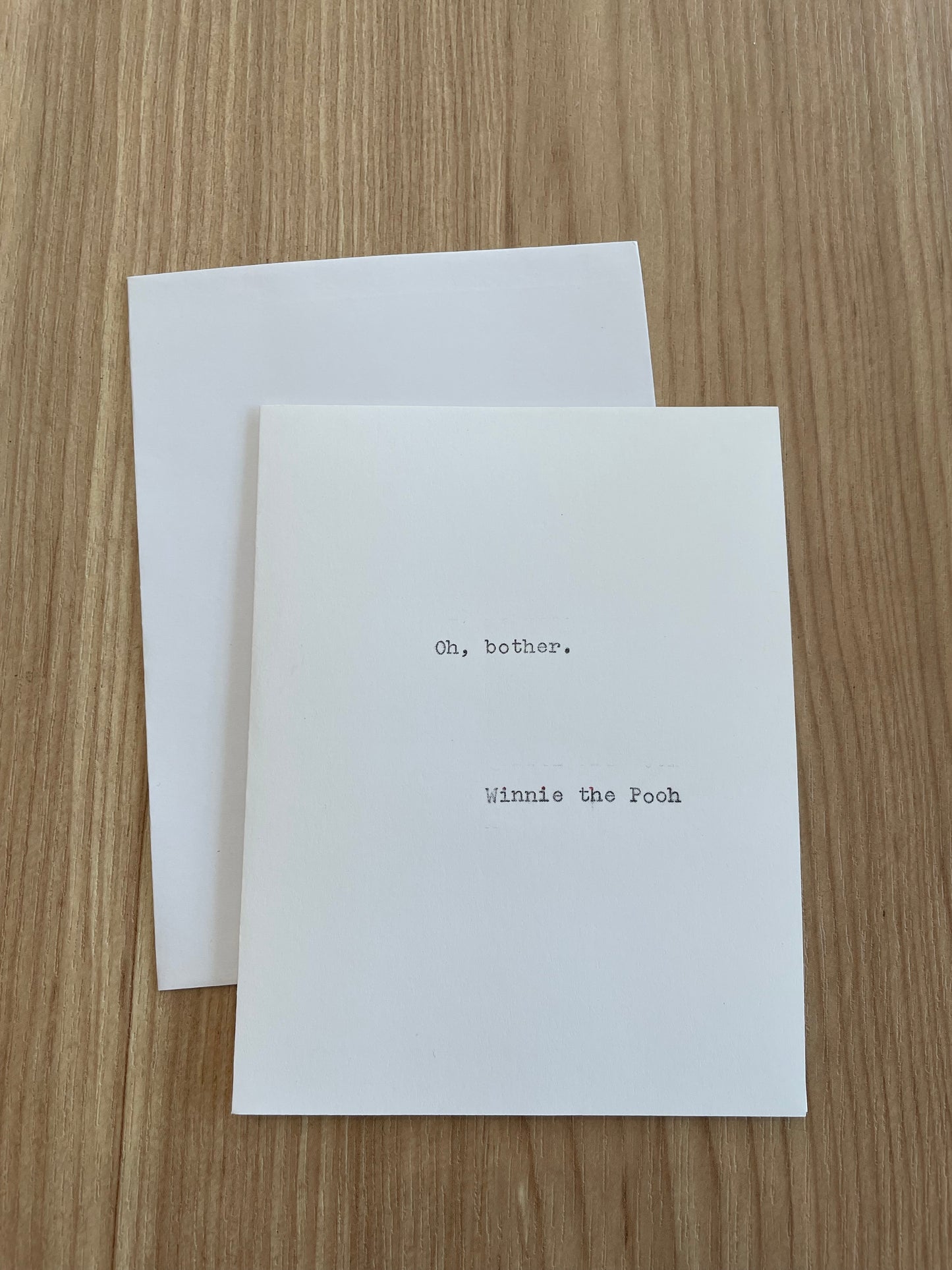 Typewriter Note Card (Winnie the Pooh)