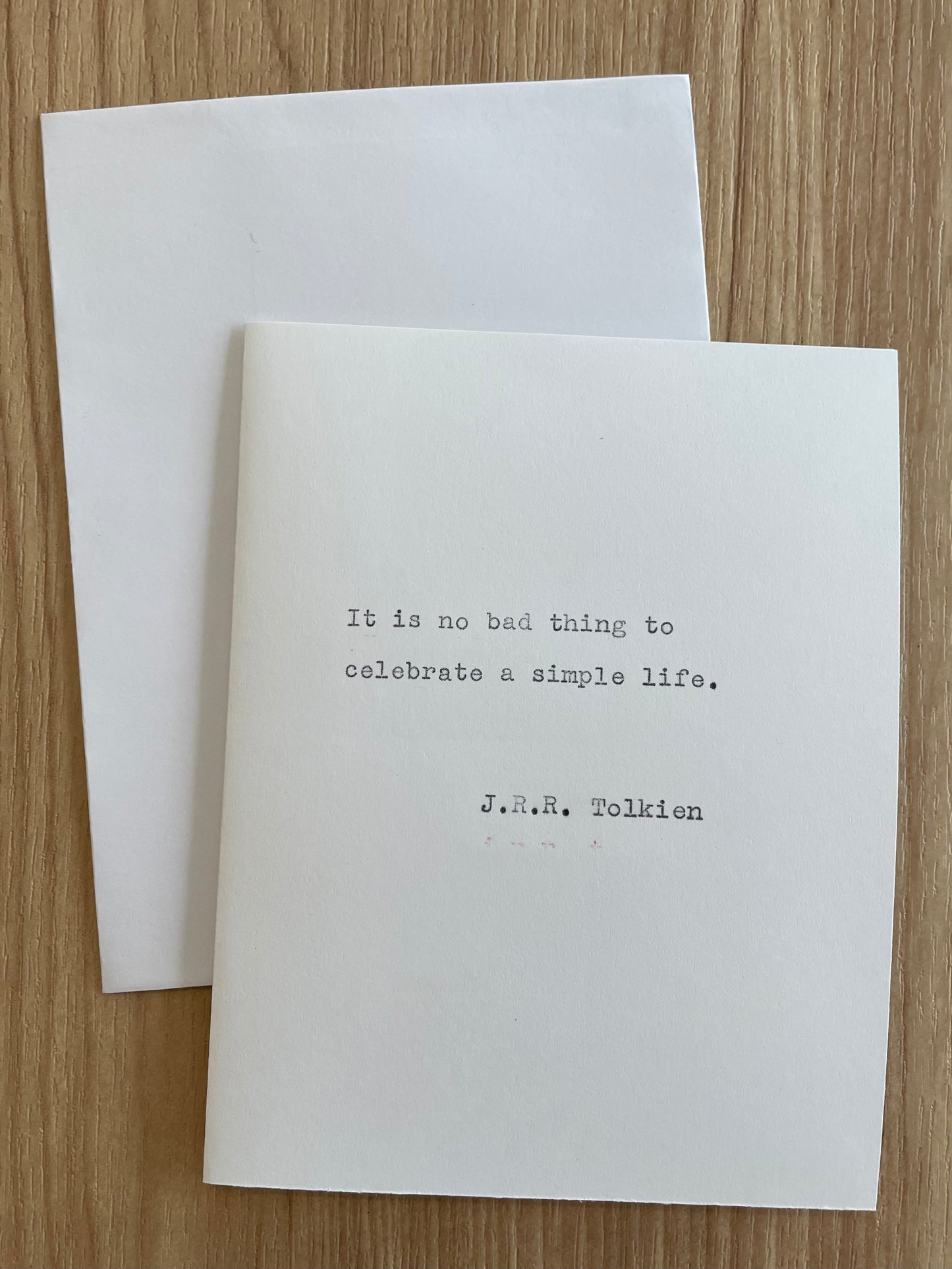 Typewriter Note Card (J.R.R. Tolkien)