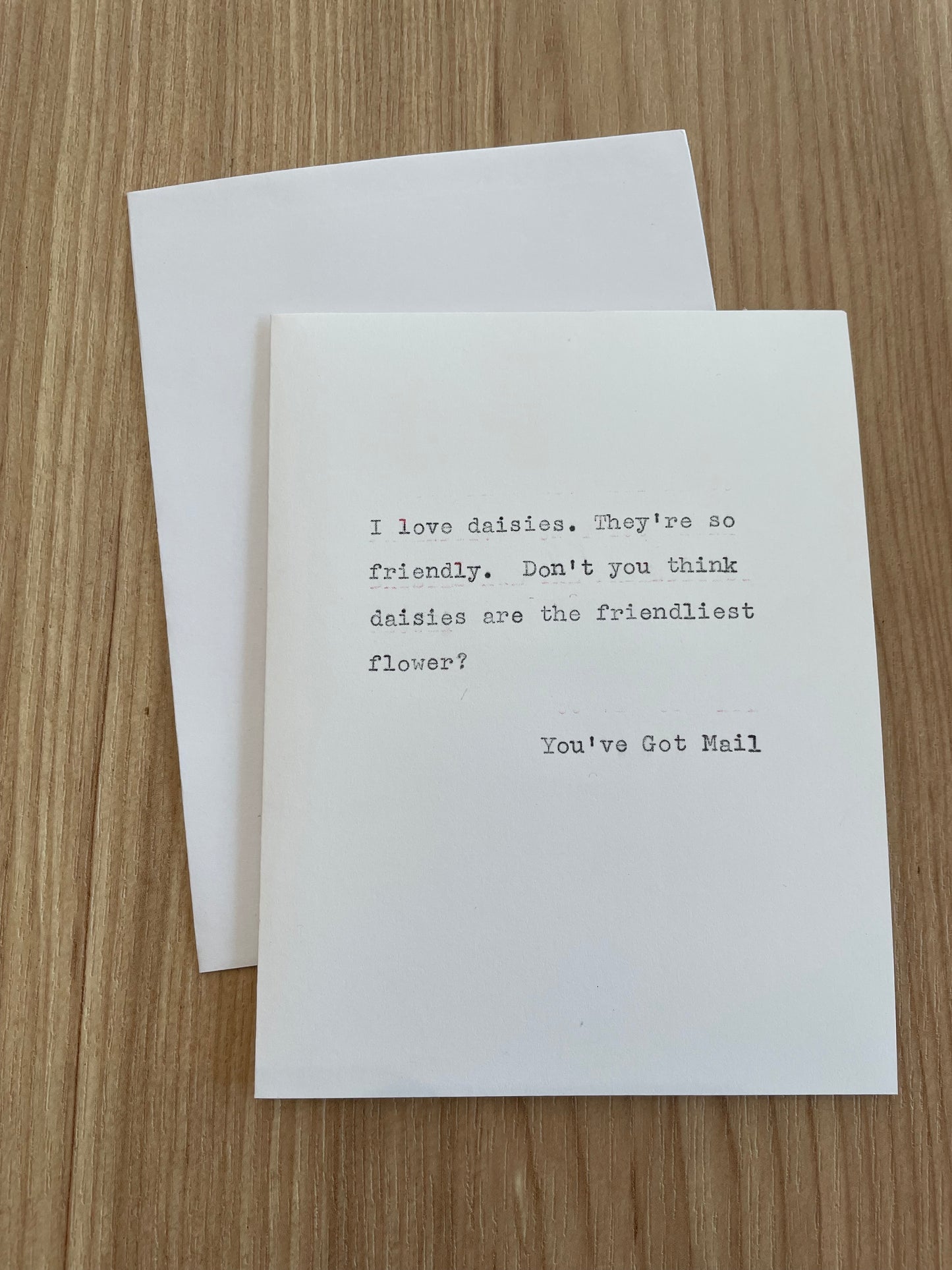 Typewriter Note Card (You’ve Got Mail)