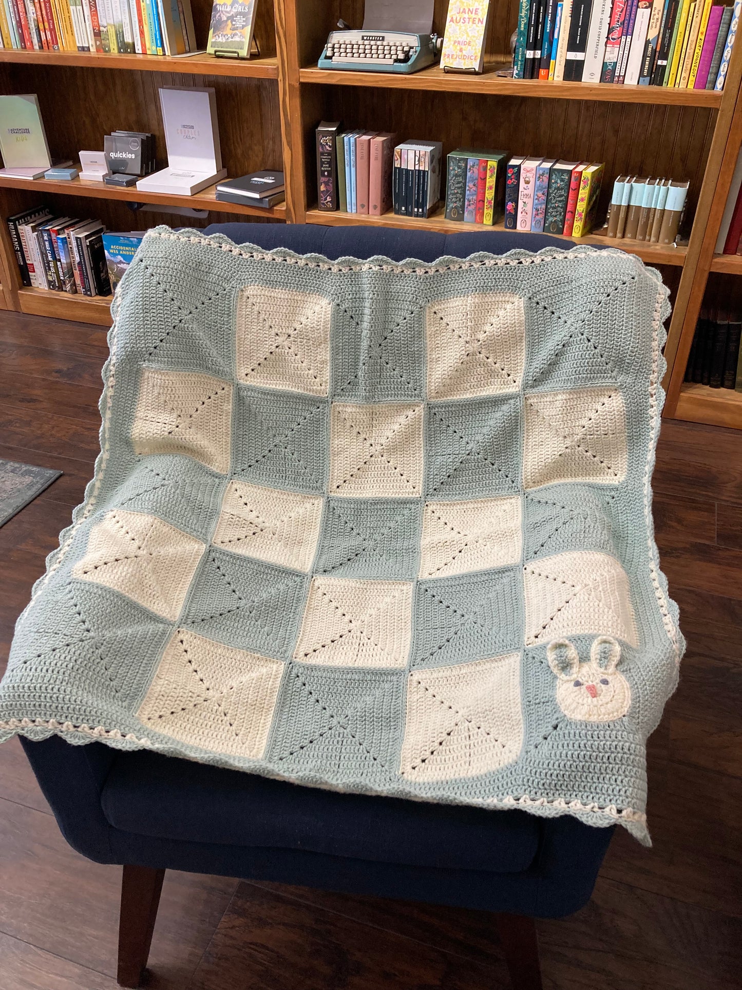 Hand Crocheted Baby Bunny Blanket