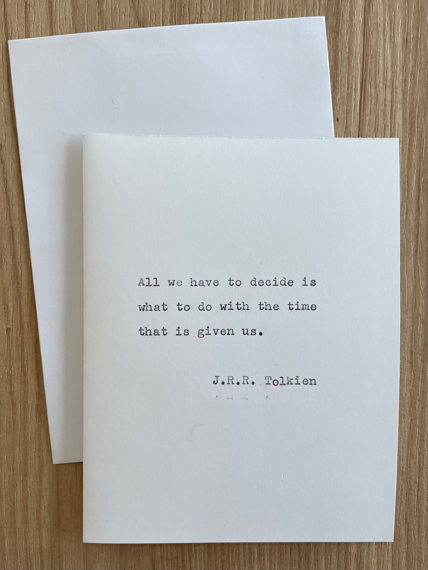 Typewriter Note Card (J.R.R. Tolkien)