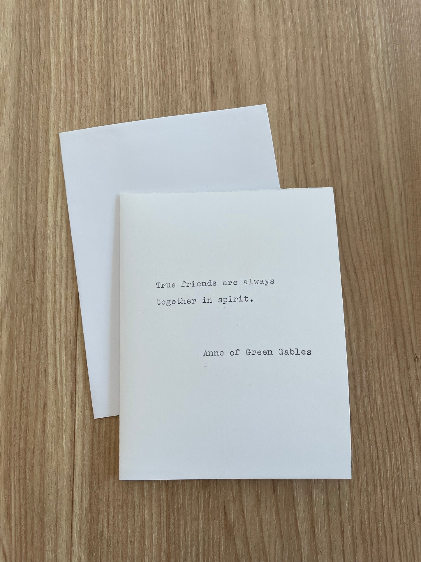 Typewriter Note Card (Anne of Green Gables)