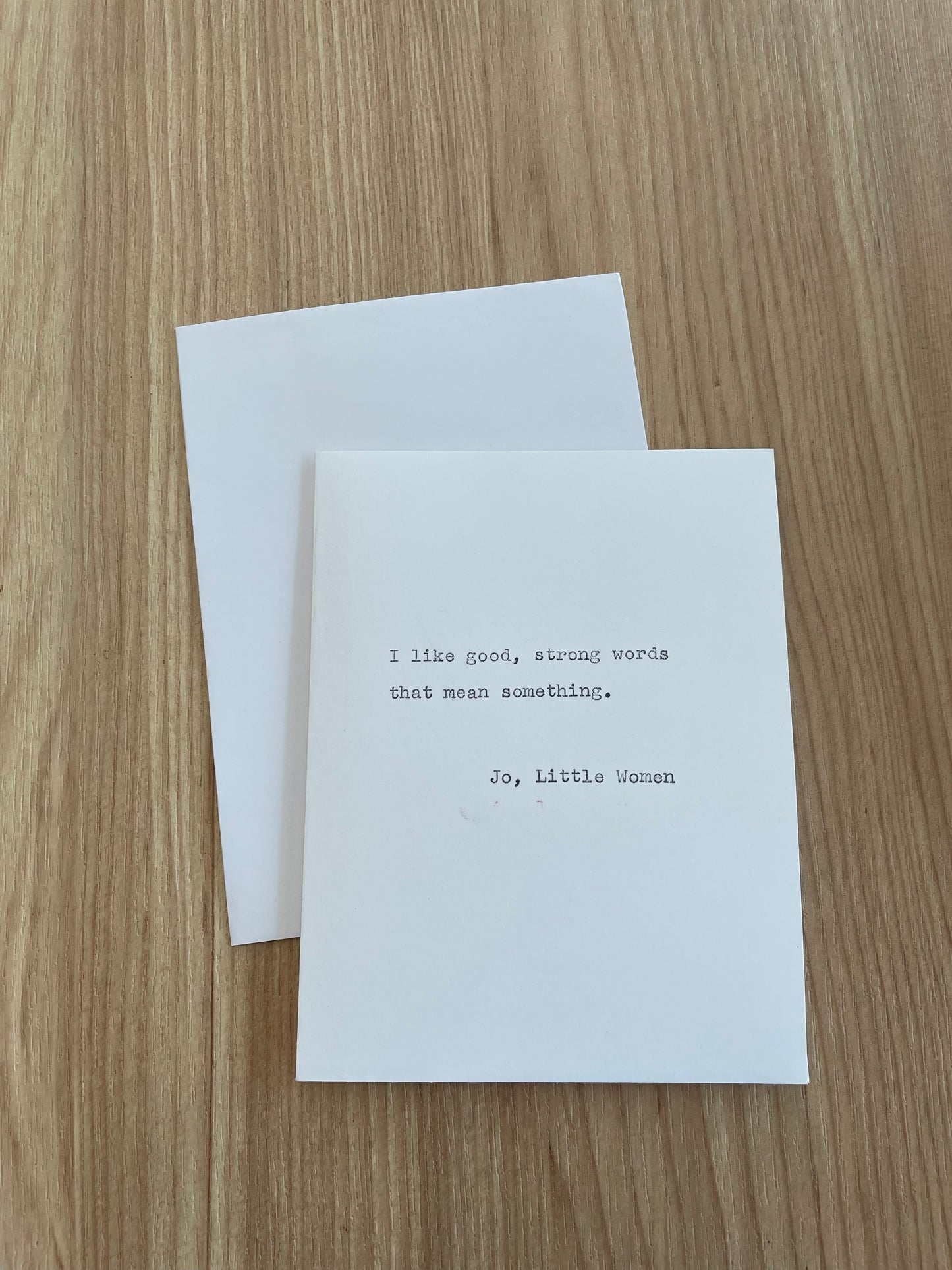 Typewriter Note Card (Little Women)
