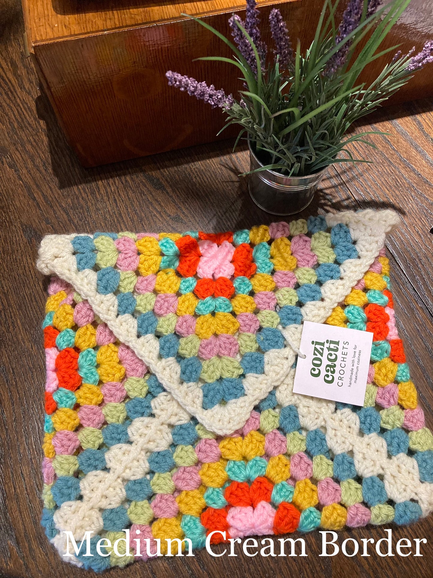 Medium Hand-Made Crocheted Book Envelope