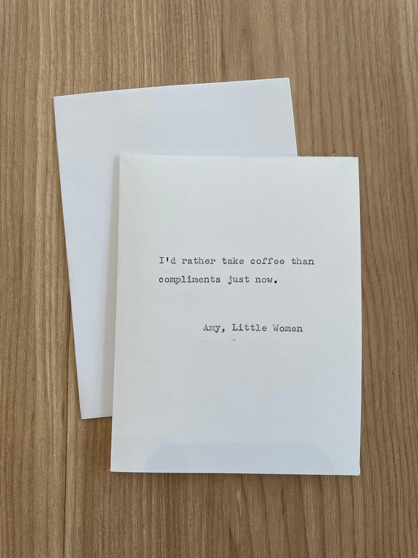 Typewriter Note Card (Little Women)