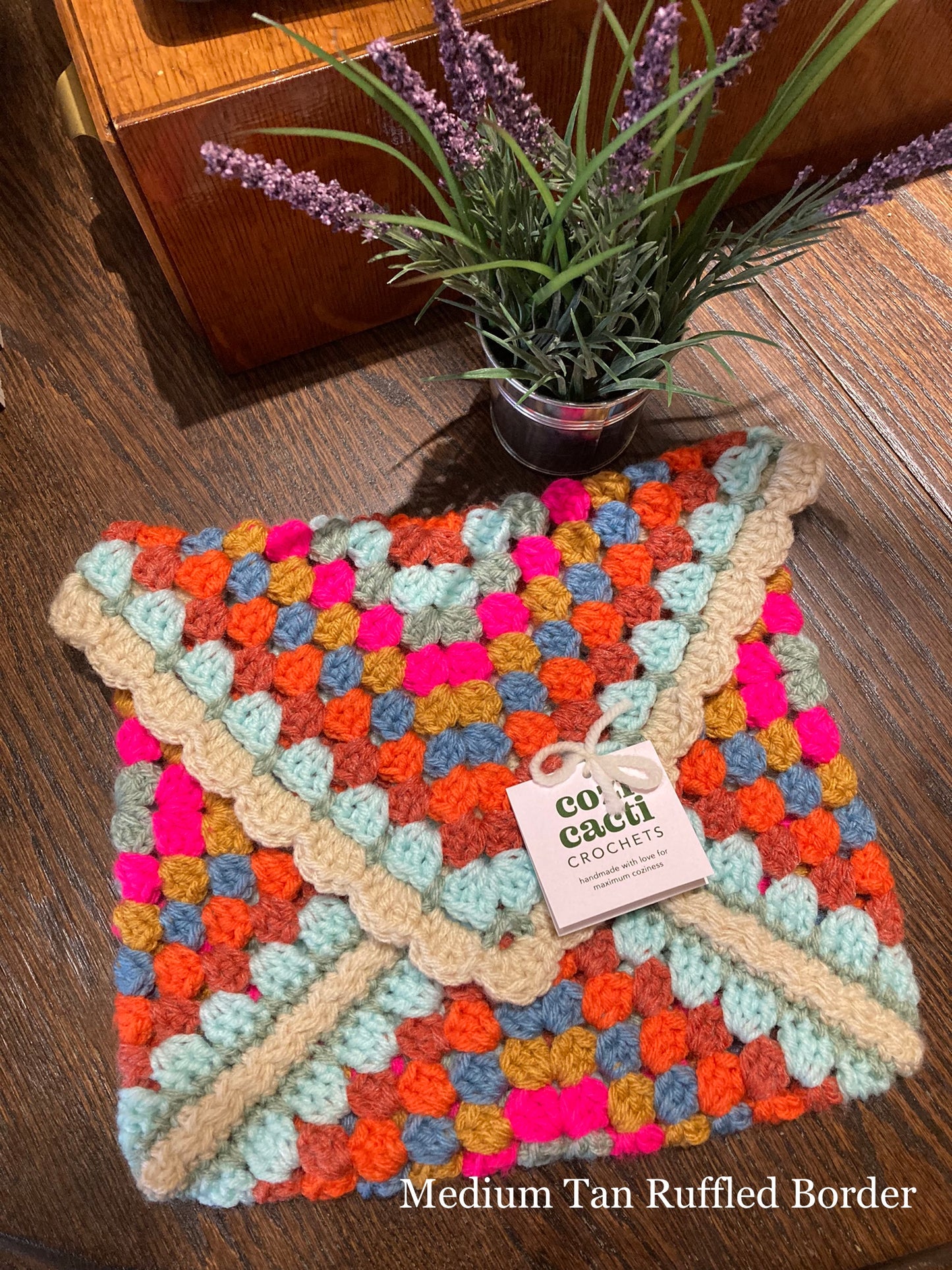 Medium Hand-Made Crocheted Book Envelope