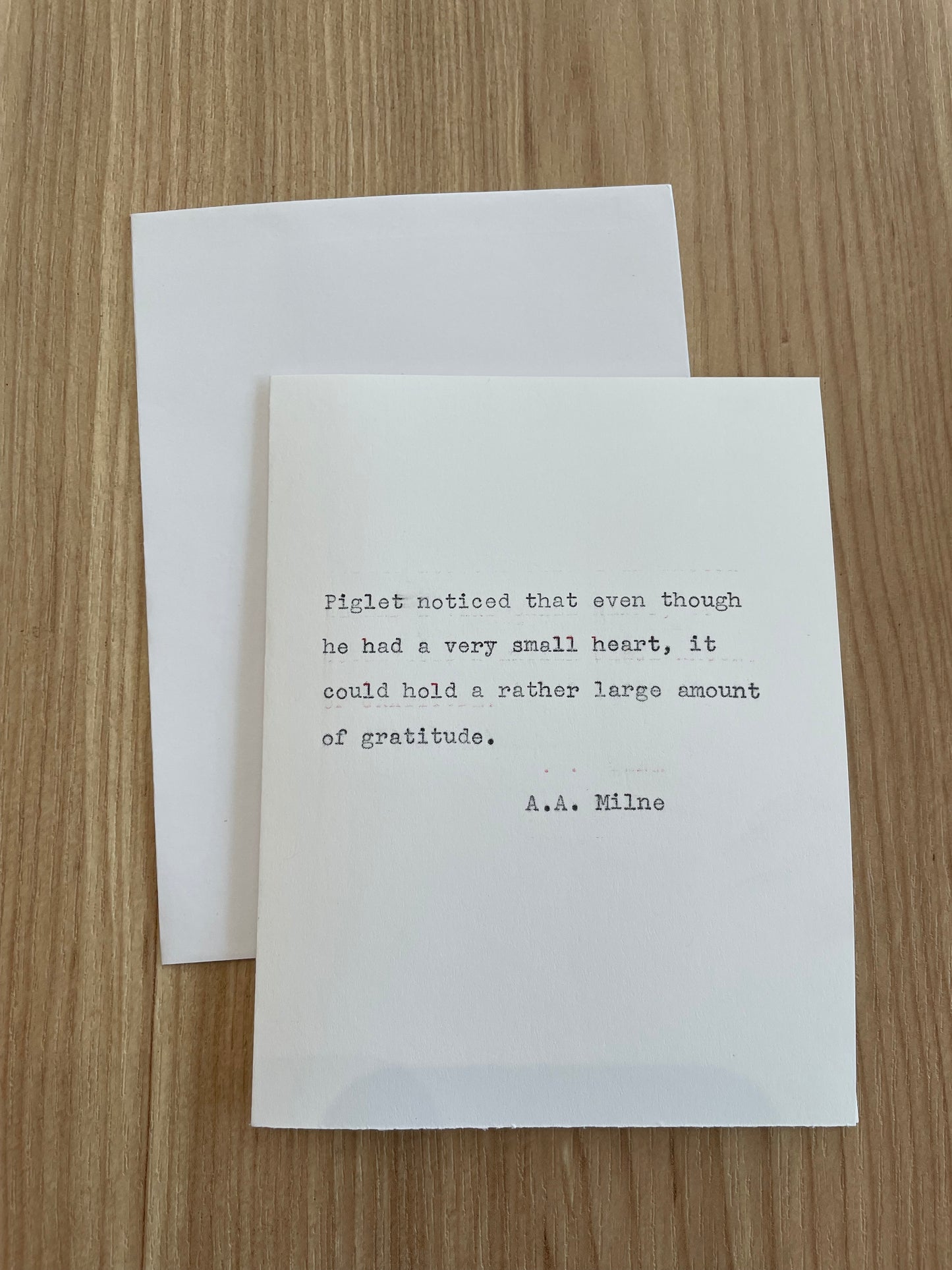 Typewriter Note Card (Winnie the Pooh)