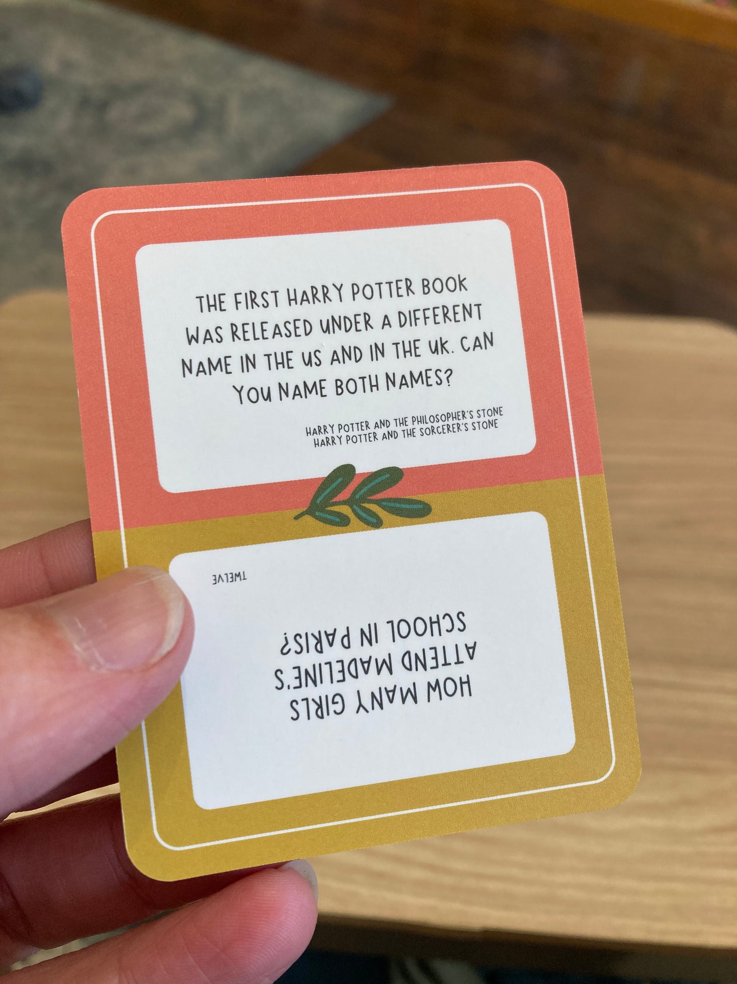 Book Trivia Cards