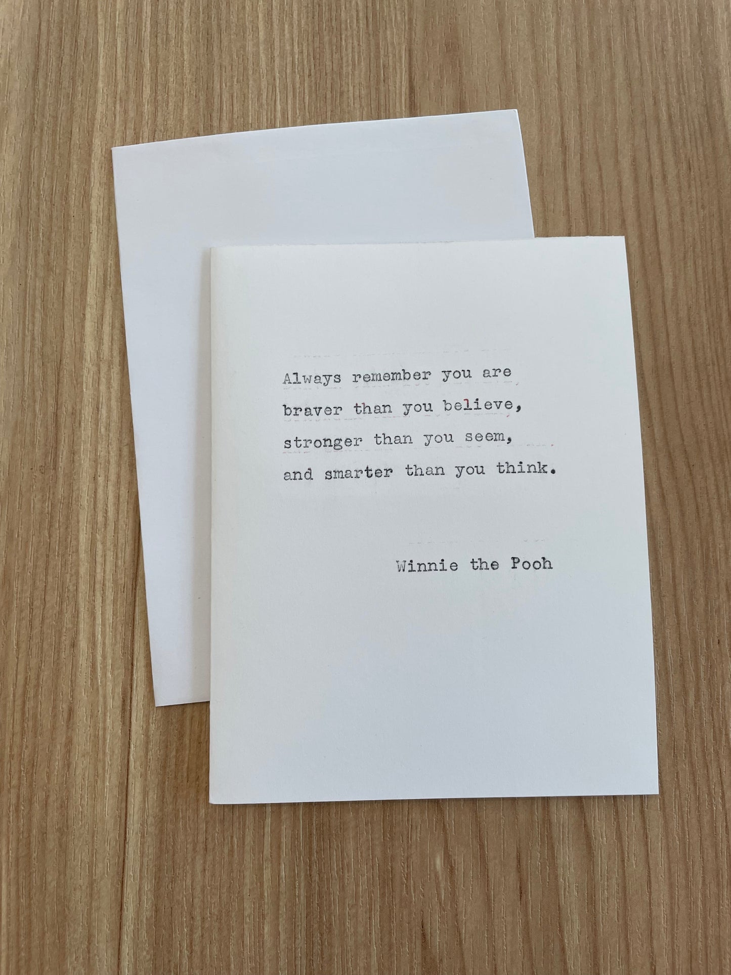 Typewriter Note Card (Winnie the Pooh)