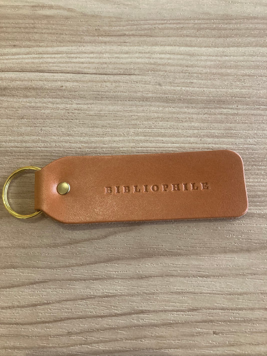 Leather “Bibliophile” Keychain
