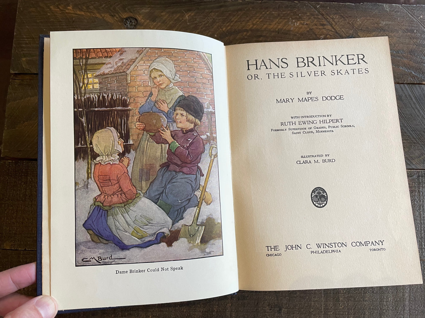 Hans Brinker or The Silver Skates by Mary Mapes Dodge, 1925