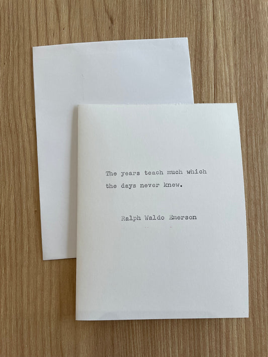 Typewriter Note Card (Various Quotes)