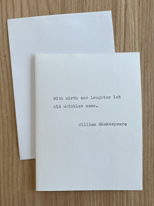 Typewriter Note Card (Willam Shakespeare)