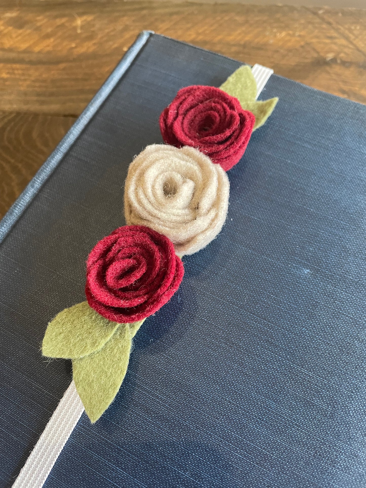 Felt Roses Bookmark